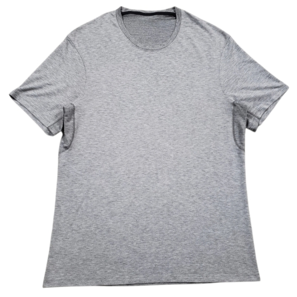 Lululemon Shirt Mens Large Switch Up Short Sleeve Heathered Black/Gray